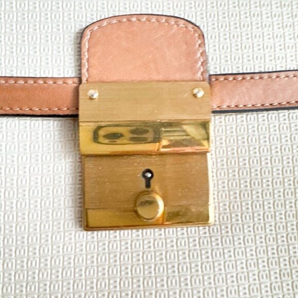 Vintage Bally Light Beige Monogram Office Document Case - Picture 7 of 14